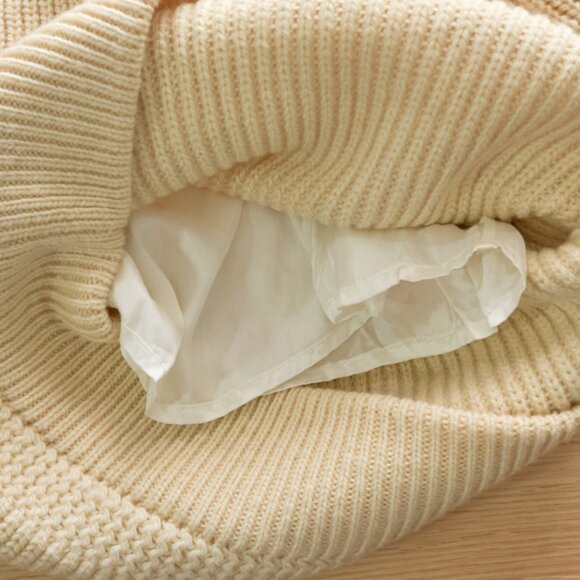 MAISON MARGIELA Women's Knit Beige Wool Sweater, Sizer S, Made in Italy - Picture 10 of 11